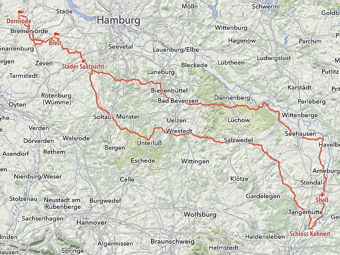 Die Abenteuer des Wochenendes, knappe 670 Kilometer.