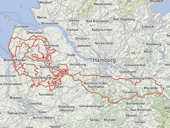 Im Februar bin ich etwa 1.380 Kilometer gefahren.