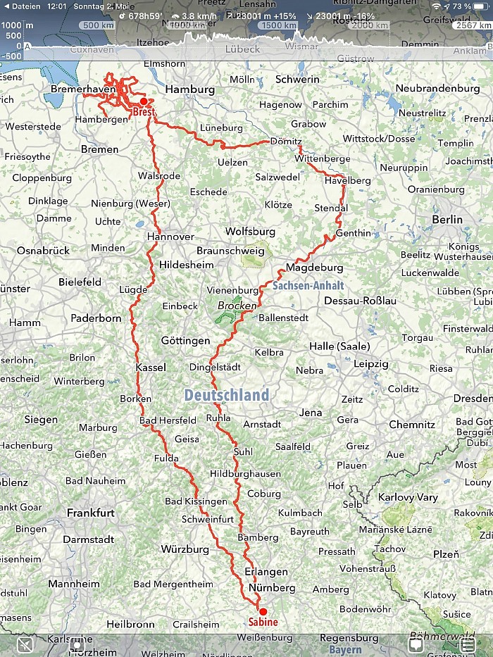 Gute 2.500 Kilometer habe ich im April zurückgelegt.