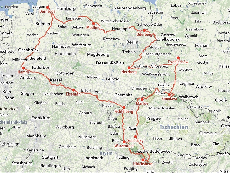 Roadtrip mit Inge vom 26. Juli bis zum 11. August.